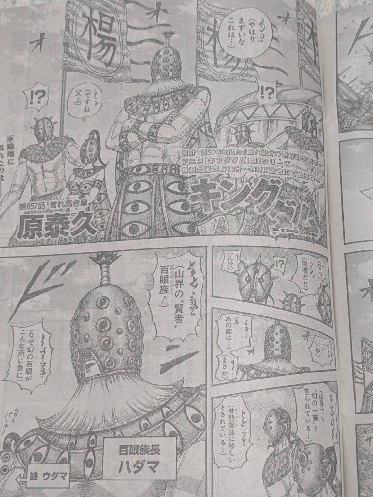 キングダム857話ネタバレ感想考察｜楊端和不在の山の民軍の指揮は百眼族のハダマが執る！